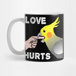 Love Hurts Cockatiel Male Parrot Biting Mug