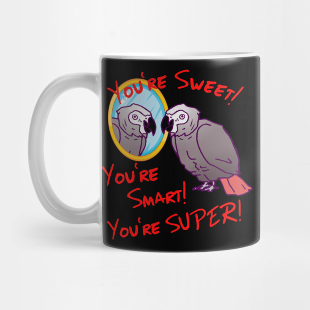 Daily Attitude Affirmations African Grey Parrot Image by Einstein Parrot