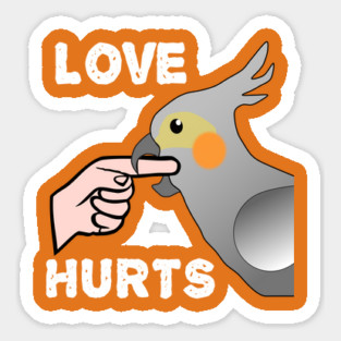 Love Hurts Cockatiel Female Parrot Biting Magnet