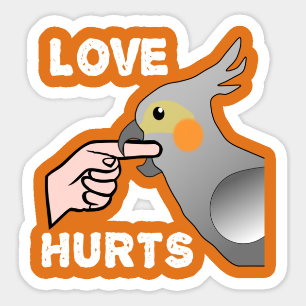 Love Hurts Cockatiel Female Parrot Biting Magnet by Einstein Parrot