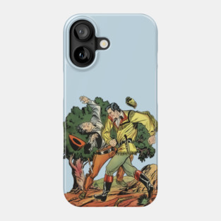 REVISTANGO #6 - Western Showdown of Courage and Fury as Frontier Heroes Clash in a Dynamic Midcentury Pulp Adventure Illustration Retro Phone Case