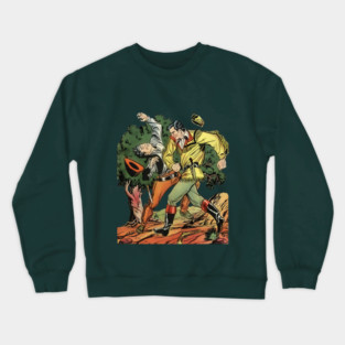 REVISTANGO #6 - Western Showdown of Courage and Fury as Frontier Heroes Clash in a Dynamic Midcentury Pulp Adventure Illustration Retro Crewneck Sweatshirt