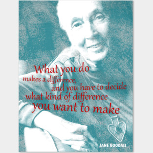 Jane Goodall Quote 3 Posters and Art