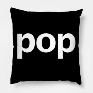 Pop Minimal Typography White Text Pillow