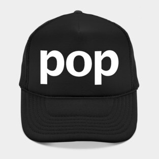 Pop Minimal Typography White Text Hat