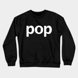 Pop Minimal Typography White Text Crewneck Sweatshirt