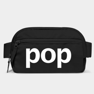 Pop Minimal Typography White Text Bag