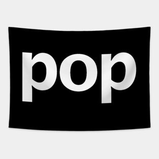 Pop Minimal Typography White Text Tapestry
