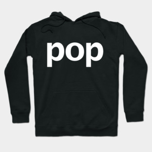 Pop Minimal Typography White Text Hoodie