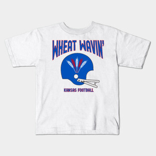 Wheat Wavin KU Football Kids T-Shirt