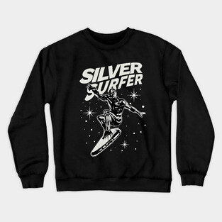 surfer galaxy retro classic Crewneck Sweatshirt