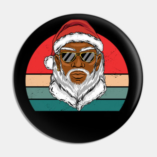 Black Santa, Black Santa Claus, African American Santa, Christmas Pin