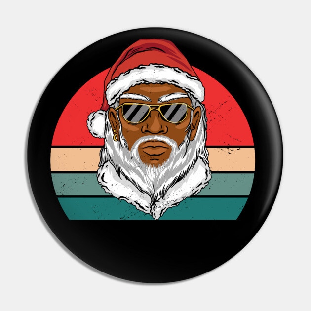 Black Santa, Black Santa Claus, African American Santa, Christmas Pin by UrbanLifeApparel