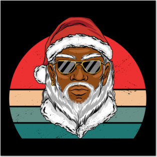Black Santa, Black Santa Claus, African American Santa, Christmas Posters and Art