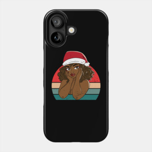Black Woman Santa, Black Mrs Santa Claus, African American Santa, Christmas Phone Case