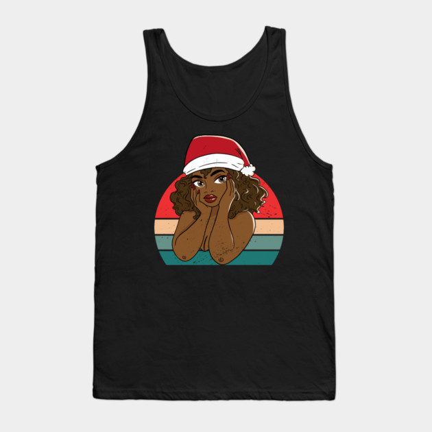 Black Woman Santa, Black Mrs Santa Claus, African American Santa, Christmas Tank Top by UrbanLifeApparel