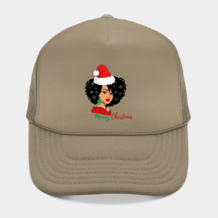 Black Woman Santa, Black Mrs Santa Claus, African American Santa, Merry Christmas Hat