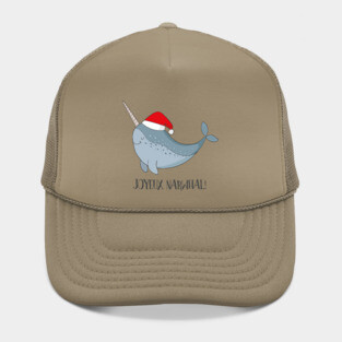 Joyeux Narwhal- Cute Narwhal Whale Christmas Hat