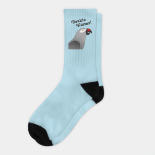 Beakie Kisses African Grey Parrot Socks