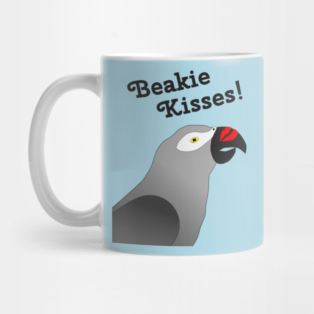 Beakie Kisses African Grey Parrot by Einstein Parrot