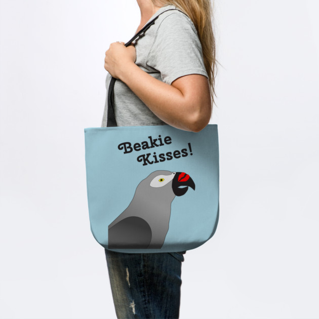 Beakie Kisses African Grey Parrot by Einstein Parrot