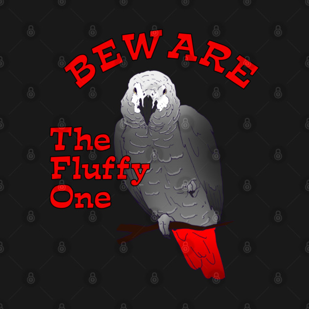 African Grey Parrot ~ Beware the Fluffy One by Einstein Parrot