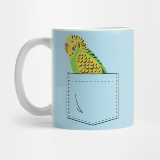 Budgie Parakeet Parrot In Your Front Pocket Mug