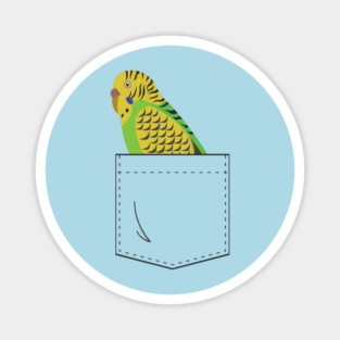 Budgie Parakeet Parrot In Your Front Pocket Magnet