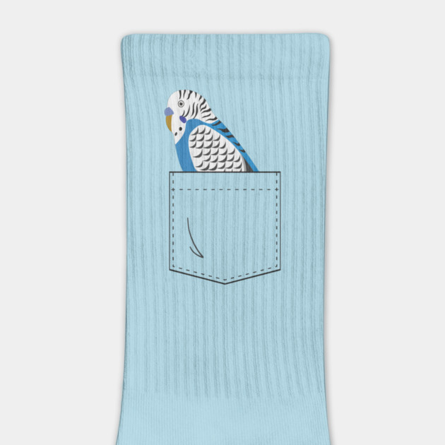 Blue Budgie Parakeet Parrot In Your Front Pocket by Einstein Parrot