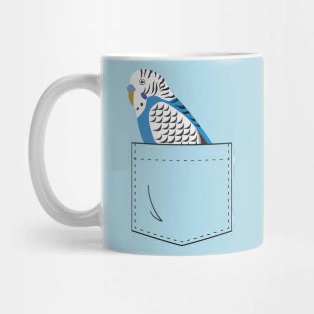 Blue Budgie Parakeet Parrot In Your Front Pocket by Einstein Parrot