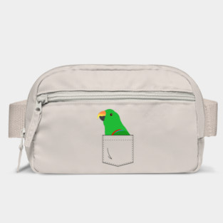 Eclectus Male Parrot In Your Front Pocket Bag