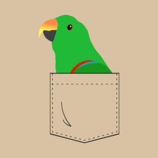 Eclectus Male Parrot In Your Front Pocket T-Shirt