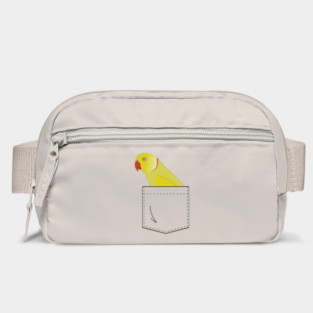 Indian Ringneck Parakeet Parrot In Your Front Pocket Bag