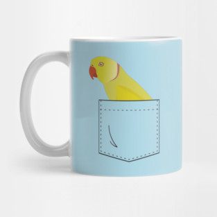 Indian Ringneck Parakeet Parrot In Your Front Pocket Mug