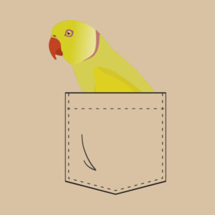 Indian Ringneck Parakeet Parrot In Your Front Pocket T-Shirt