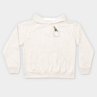 Cockatiel Parakeet Parrot In Your Front Pocket Kids Hoodie