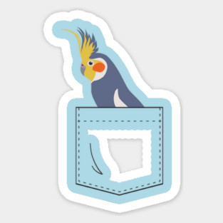 Cockatiel Parakeet Parrot In Your Front Pocket Sticker