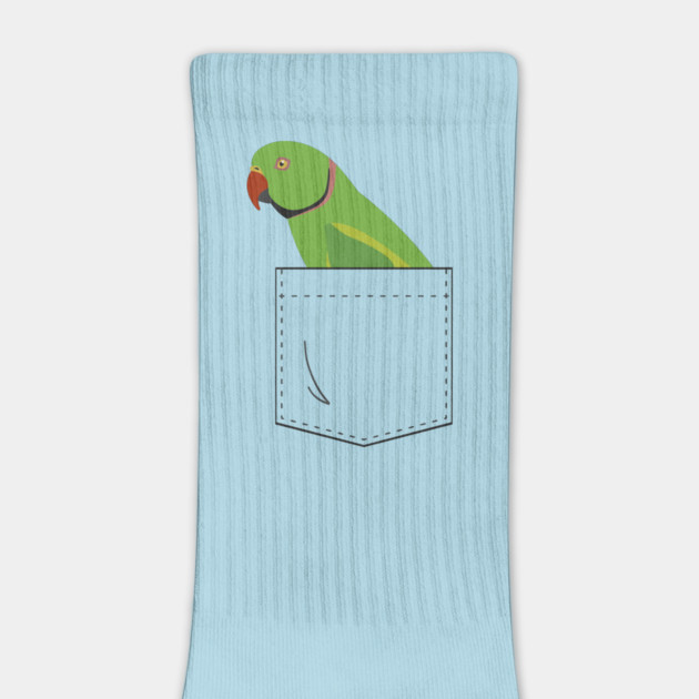 Indian Ringneck Parakeet Parrot Male Front Pocket by Einstein Parrot