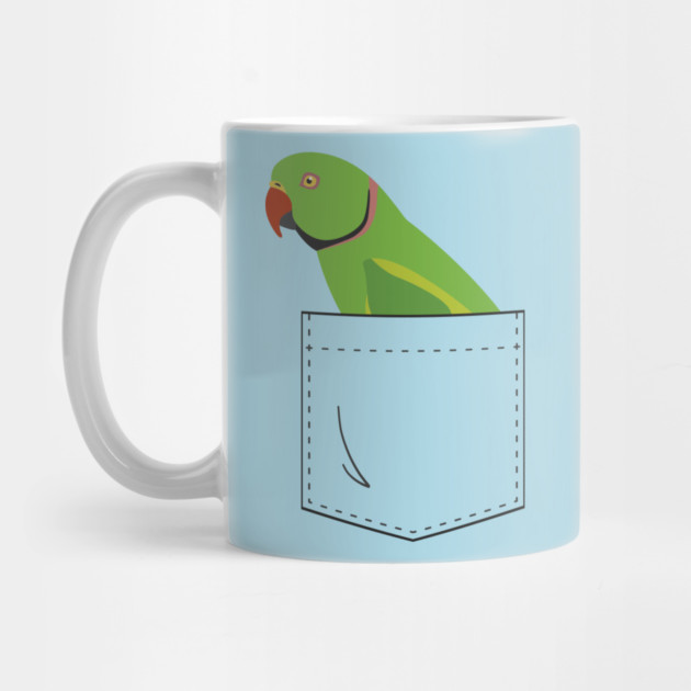 Indian Ringneck Parakeet Parrot Male Front Pocket by Einstein Parrot