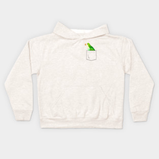 Quaker Parrot Monk Parakeet In Your Front Pocket Kids Hoodie