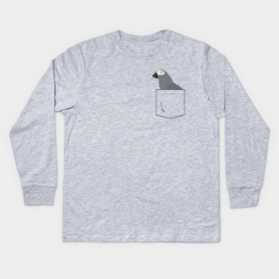 Timneh African Grey Parrot In Your Front Pocket Kids Long Sleeve T-Shirt