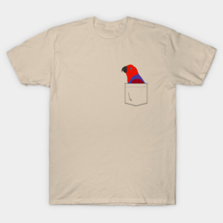 Eclectus Parrot Female In Your Front Pocket T-Shirt