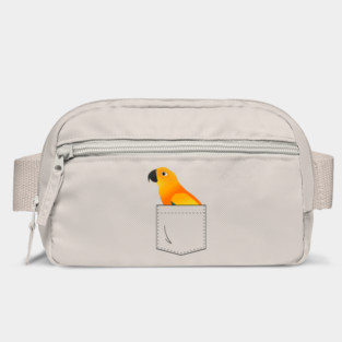 Sun Conure Parrot In Your Front Pocket Bag