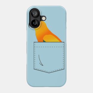 Sun Conure Parrot In Your Front Pocket Phone Case