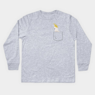 Cockatoo Parrot In Your Front Pocket Kids Long Sleeve T-Shirt