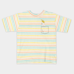 Cockatoo Parrot In Your Front Pocket Kids T-Shirt