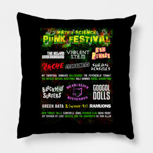 Math & Science Punk Rock Music Festival Pillow