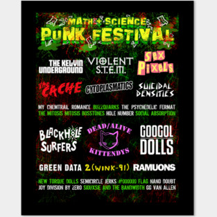 Math & Science Punk Rock Music Festival Posters and Art