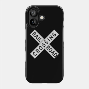Railroad Xing Sign (classic) Phone Case