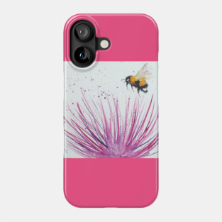Bumble bee and Pink Flower Phone Case